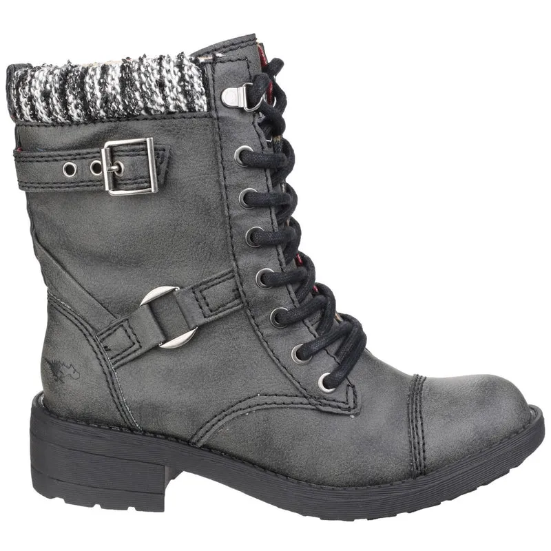 Rocket Dog Damen Thunder Galaxy Biker-Stiefel – Schwarz
