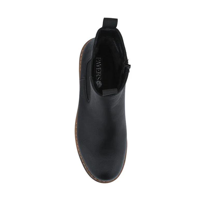 Wide Fit Slip On Boots With Side Zip - WK42004 / 328 123 - Black