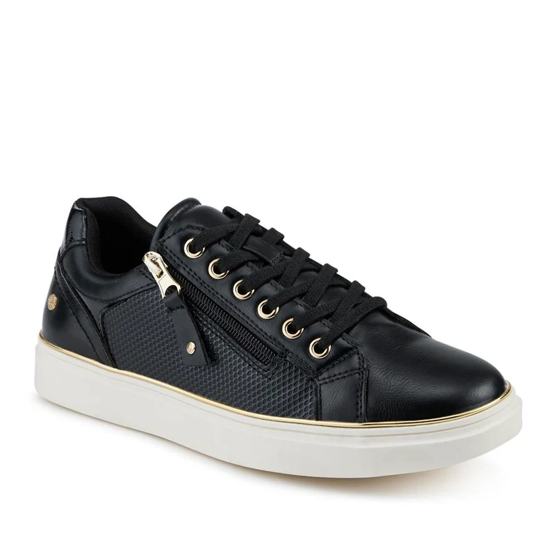 Wide Fit Zip & Lace Trainers With Grip Sole - WOIL42005 / 328 226