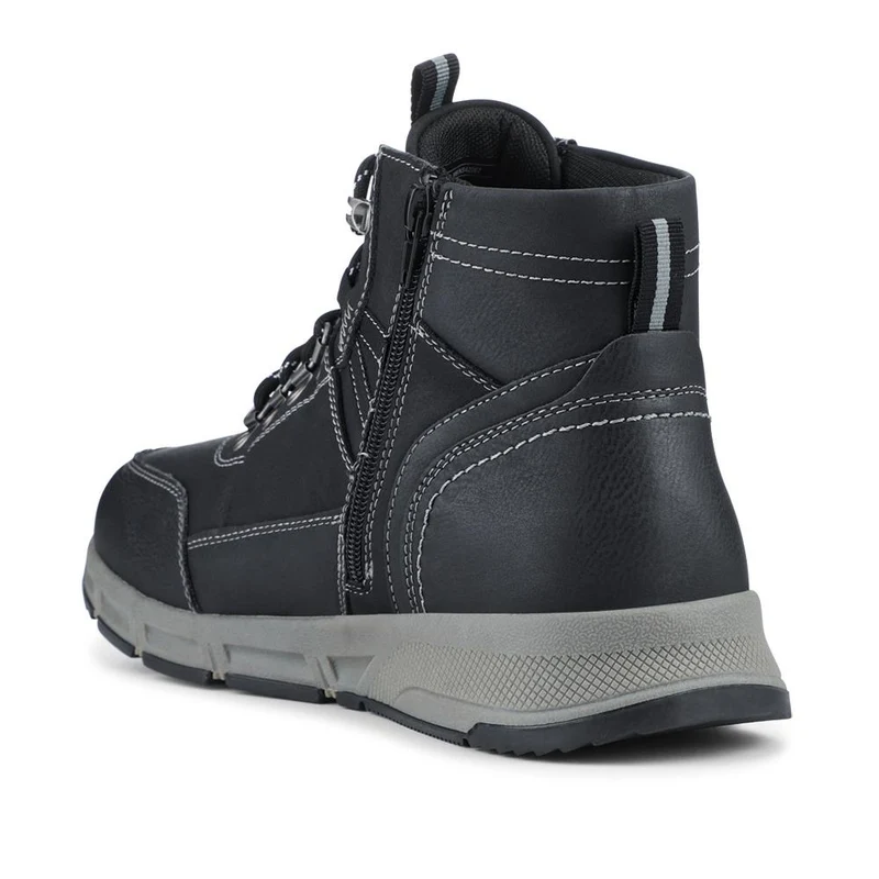 Wide Fit Walking Boots With Bungee Laces - WBINS42067 / 327 869 - Black