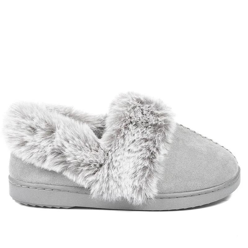 Luxury Velour Cushioned Slippers - GALOP42000 / 328 069 - Grey