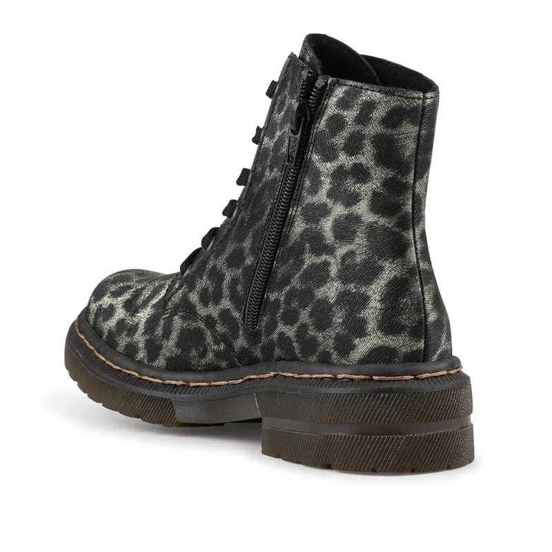 Lace-Up Ankle Boots - RKR32519 / null - Leopard