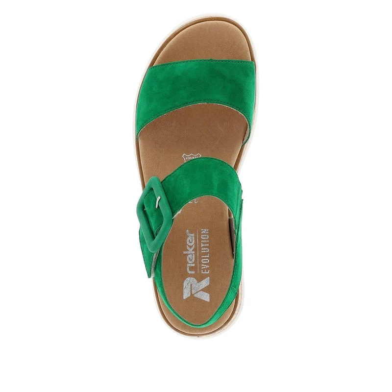 Rieker Damen Revolution Fashion Sandale - Grün