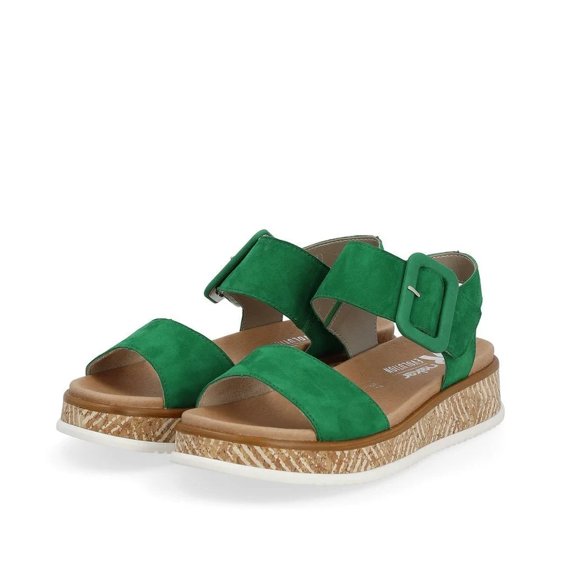 Rieker Damen Revolution Fashion Sandale - Grün
