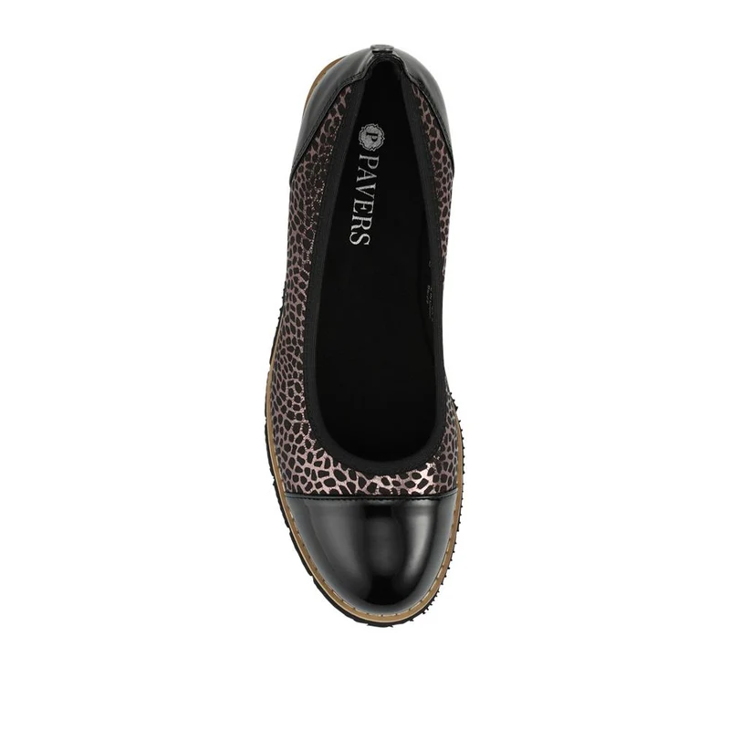 Chunky Platform Cushioned Slip On Shoes - WBINS42035 / 327 791 - Black-Pewter