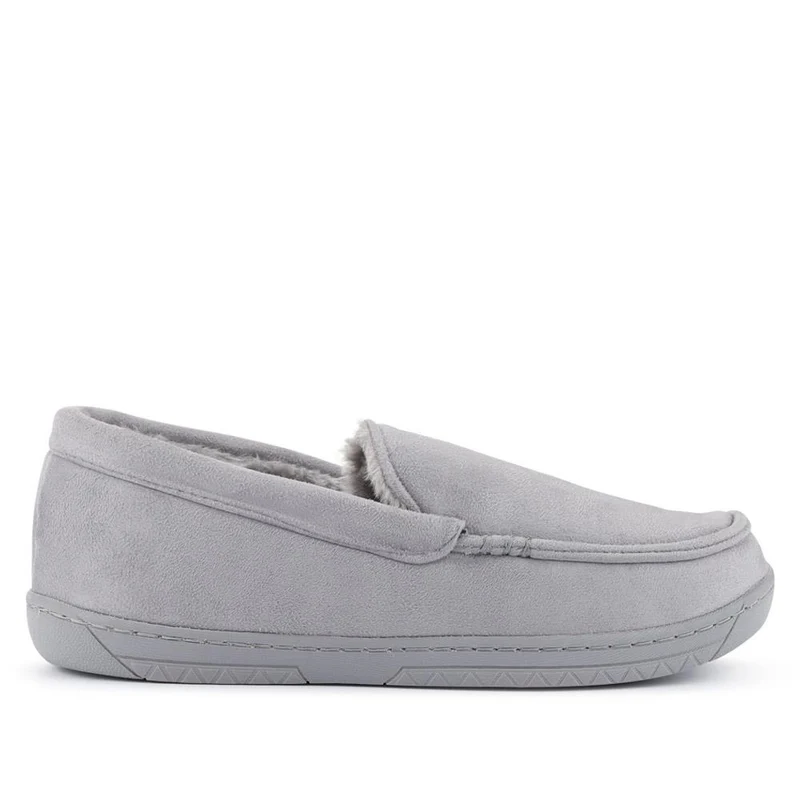 Fur-Lined Slippers - GALOP40021 / 326 305 - Grey