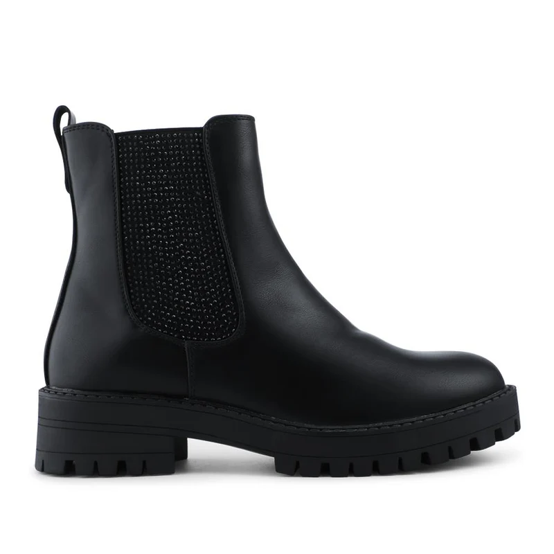 Bellissimo Slip On Chunky Ankle Boots - BELWBINS42072 / 328 429 - Black