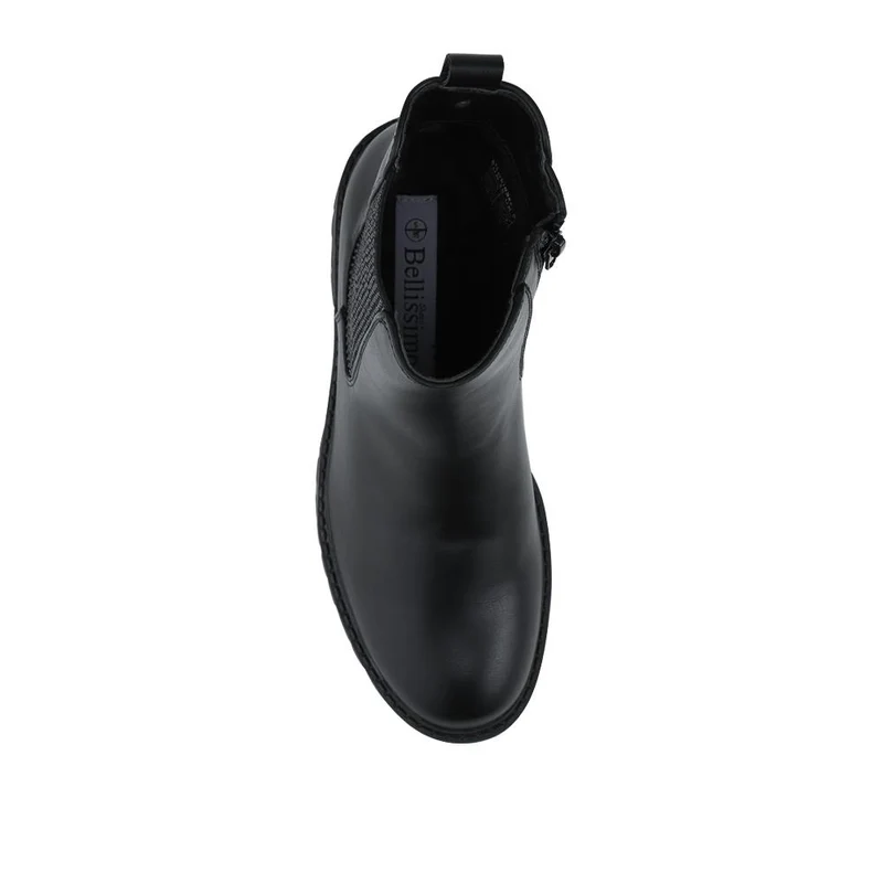Bellissimo Slip On Chunky Ankle Boots - BELWBINS42072 / 328 429 - Black