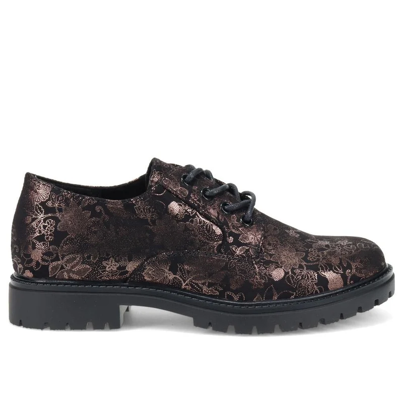 Lightweight Lace-Up Shoes - WBINS36118 / 322 793 - Black Floral