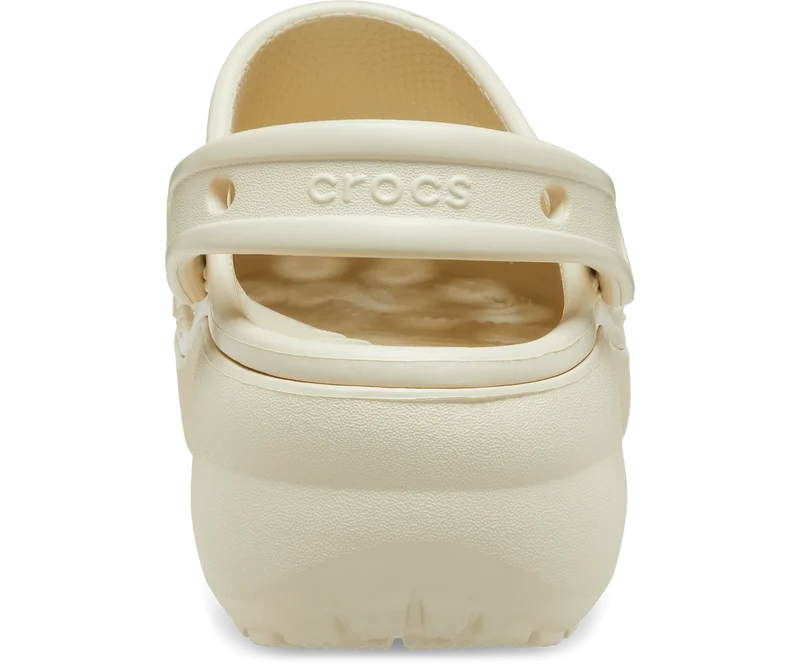 Crocs Klassischer Unisex-Plateau-Clog – Knochen