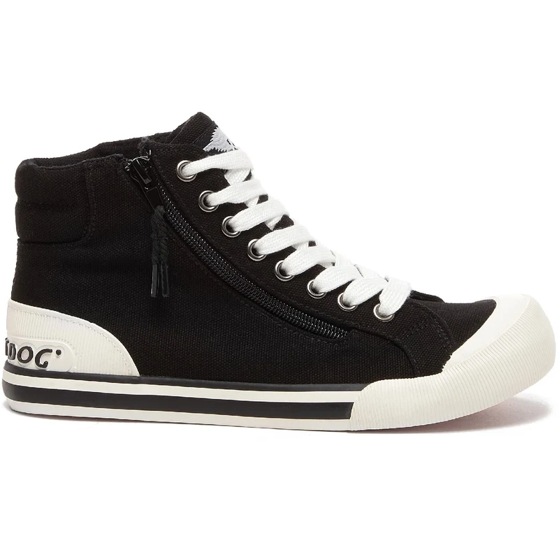 Rocket Dog Damen Jazzin Hi-Top-Trainer – Schwarz