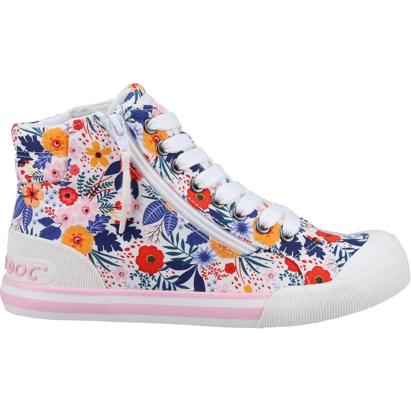 Rocket Dog Damen Jazzin Malden Floral Trainer – Weiß