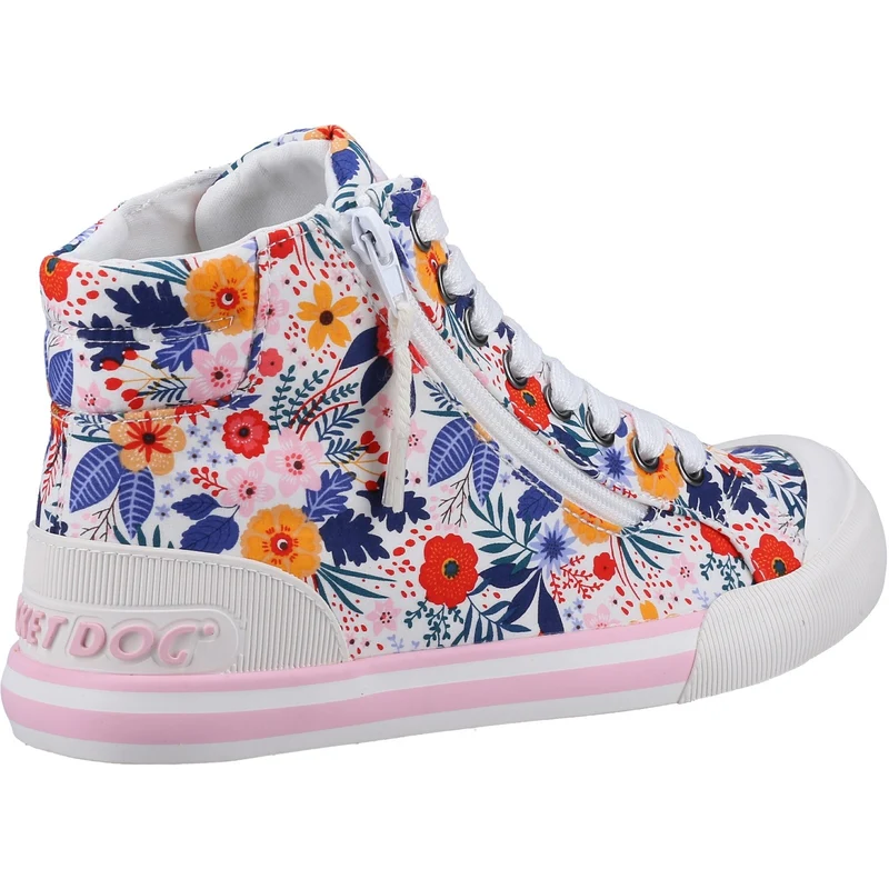 Rocket Dog Damen Jazzin Malden Floral Trainer – Weiß