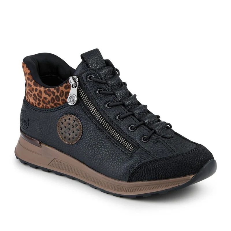 Faux Leather Zip-Up Trainers - RKR42513 / 327 799