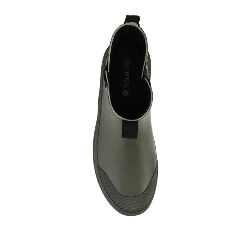 Wide Fit Rubber Ankle Boots - RAI42002 / 328 518 - Olive