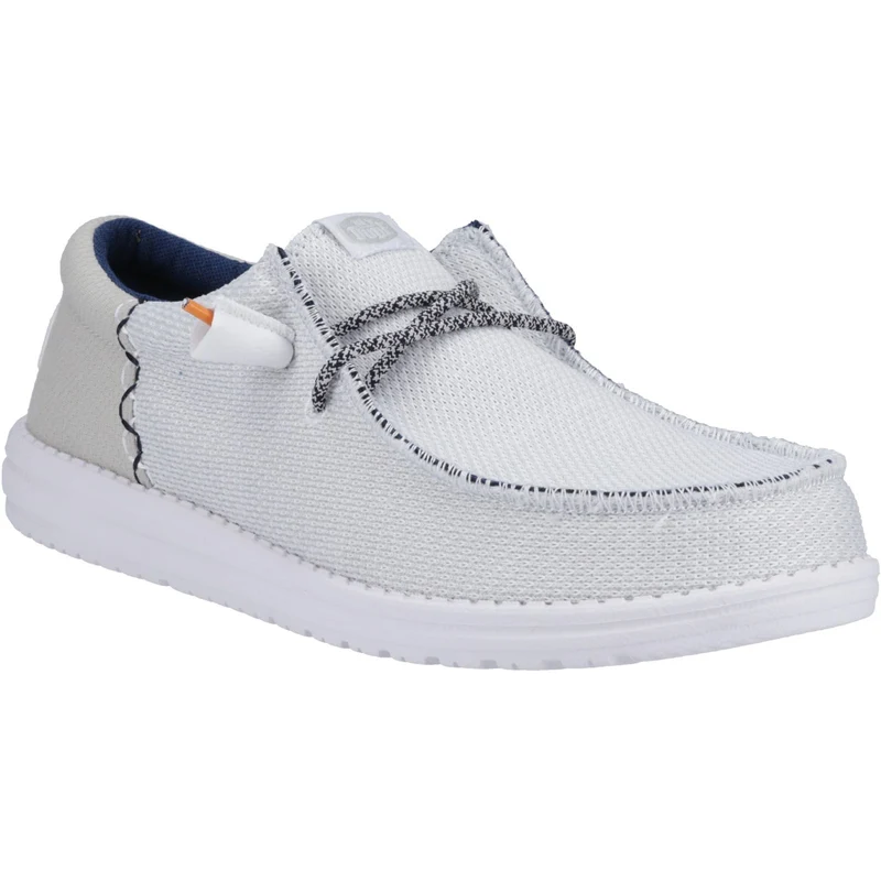 Hey Dude Wally Funk Herrenschuh mit offenem Mesh-Gewebe – Weiß
