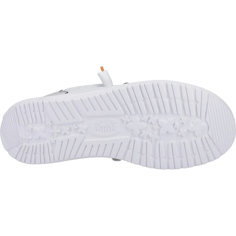 Hey Dude Wally Funk Herrenschuh mit offenem Mesh-Gewebe – Weiß