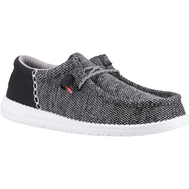 Hey Dude Wally Funk Herrenschuh mit offenem Mesh-Gewebe – Schwarz
