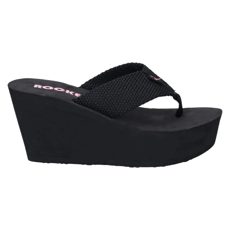 Rocket Dog Damen Diver Webbing Sandale – Schwarz