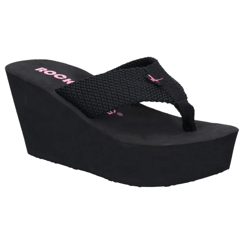 Rocket Dog Damen Diver Webbing Sandale – Schwarz