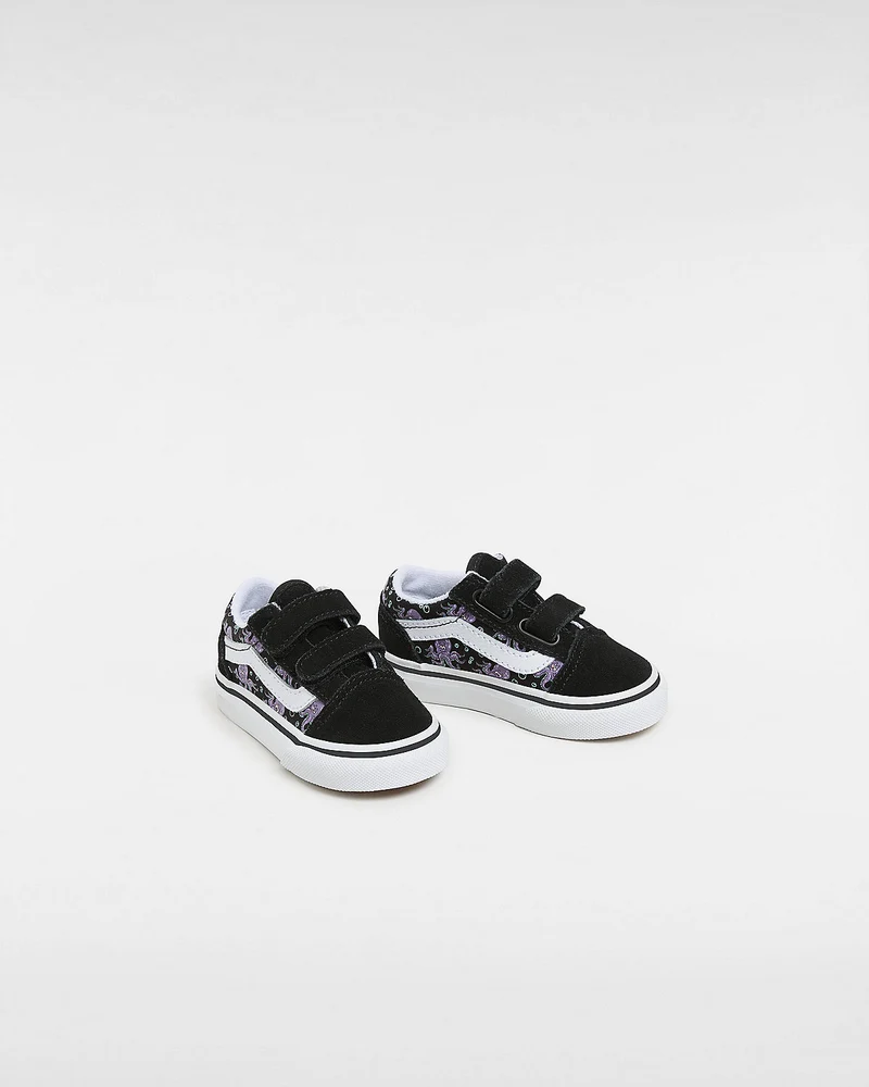VANS Kleinkinder Old Skool V Glow Octopus Turnschuhe – Schwarz / Lila