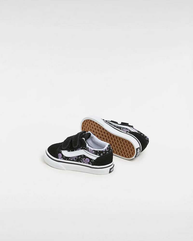 VANS Kleinkinder Old Skool V Glow Octopus Turnschuhe – Schwarz / Lila