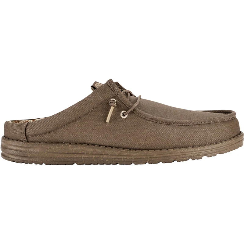 Hey Dude Wally Slip Canvas-Mules für Herren – Braun