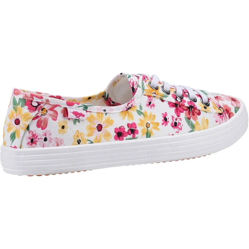Rocket Dog Damen Chow Chow Margate Floral Casual Trainer – Weiß