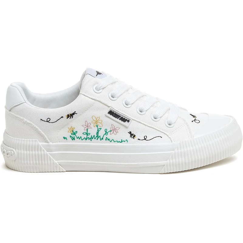 Rocket Dog Damen Cheery Stickerei 12A Trainer – Weiß