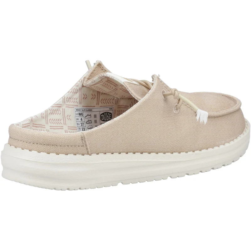 Hey Dude Wendy Slip Classic Pantolette für Damen – Hellbraun