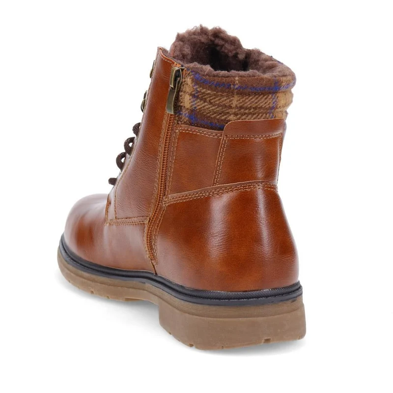 Fur Cuffed Wide Fit Boots - XINGH40009 / 325 765 - Tan