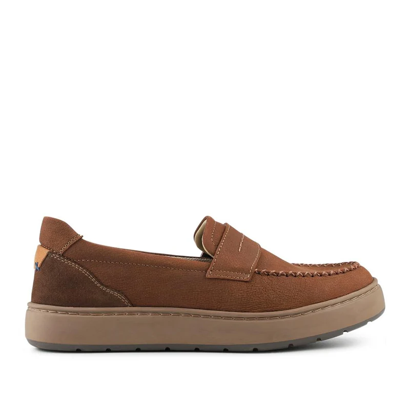 EasyFit Extra Wide Leather Penny Loafers - MINDY / 328 115 - Tan