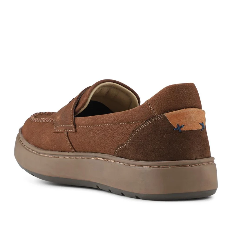 EasyFit Extra Wide Leather Penny Loafers - MINDY / 328 115 - Tan