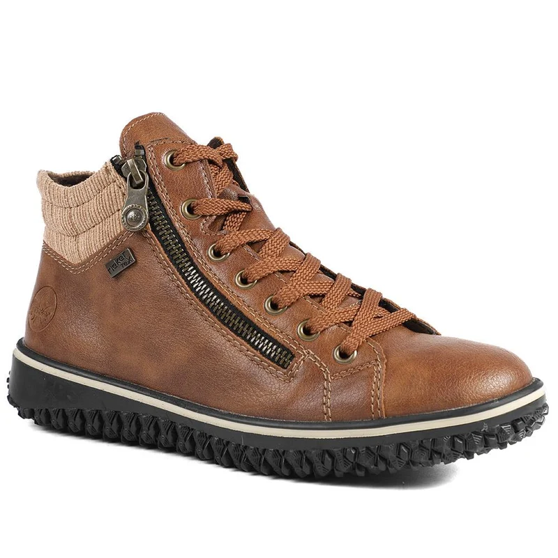Rieker Zip & Lace Trainers With Grippy Sole - RKR42551 / 328 208