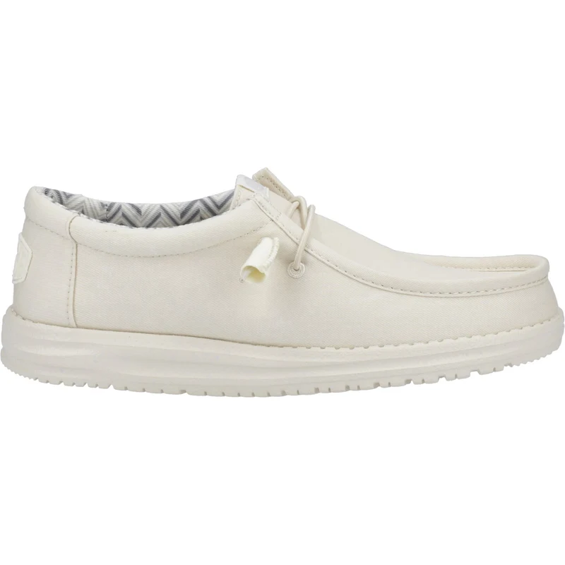 Hey Dude Wally Herren-Canvas-Schuh – Off-White