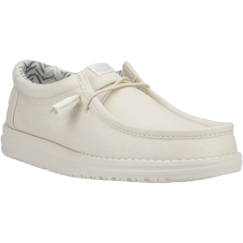 Hey Dude Wally Herren-Canvas-Schuh – Off-White