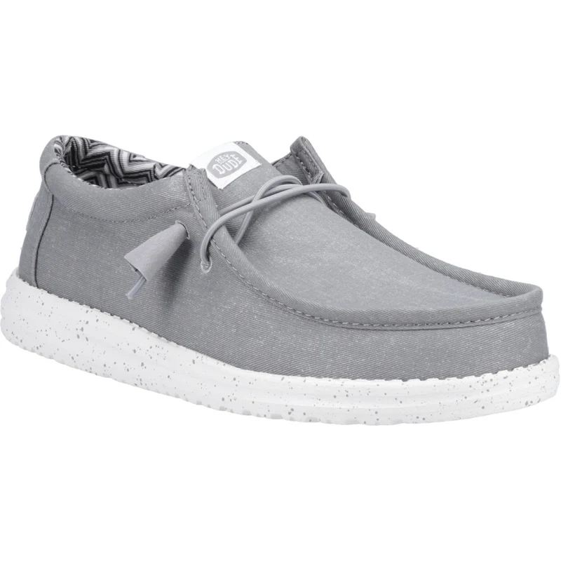 Hey Dude Wally Herren-Canvas-Schuh – Hellgrau