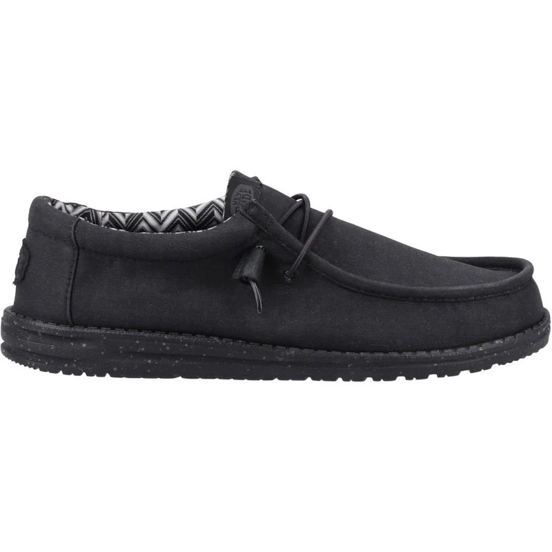 Hey Dude Wally Herren-Canvas-Schuh – Schwarz