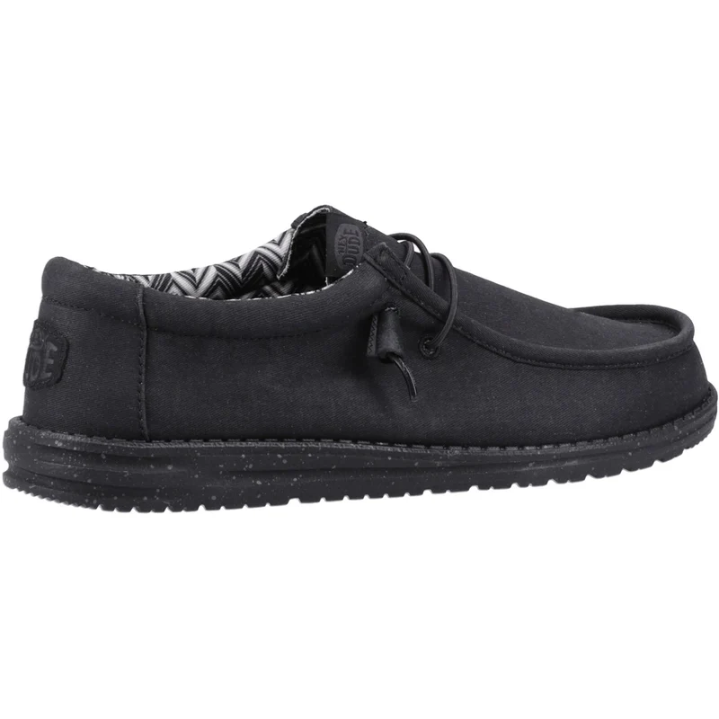 Hey Dude Wally Herren-Canvas-Schuh – Schwarz