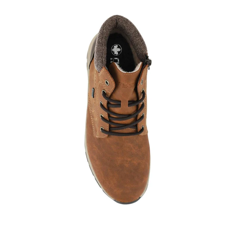 Rieker Extra Wide Zipped Walking Boots - RKR42537 / 328 102 - Tan