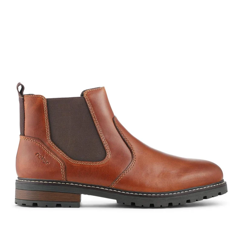 Rieker Cushioned Leather Chelsea Boots - RKR42539 / 328 104 - Tan