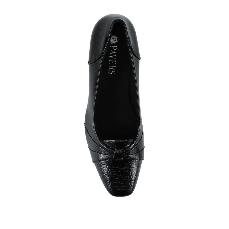 Smart Kitten Heel Court Shoes - WBINS42091 / 328 235 - Black Patent