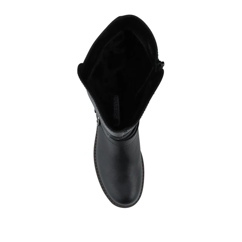Wide Fit Zip Fasten Slouch Boots - WBINS42093 / 328 121 - Black