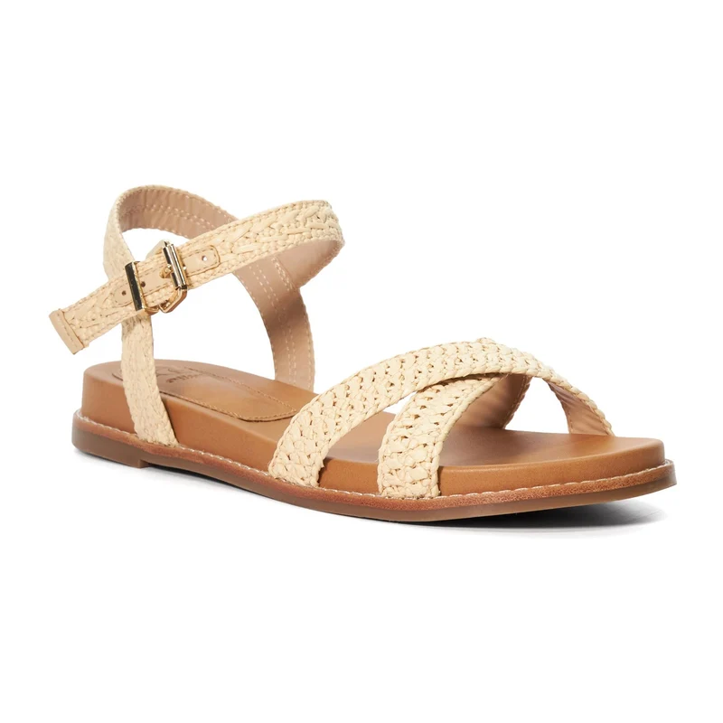 Dune Damen Lassey Sandale – Natur