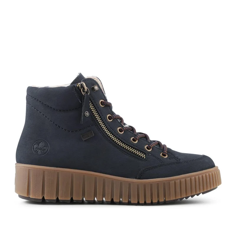 Rieker Chunky Zip Up Hi Tops - RKR42554 / 328 207 - Navy
