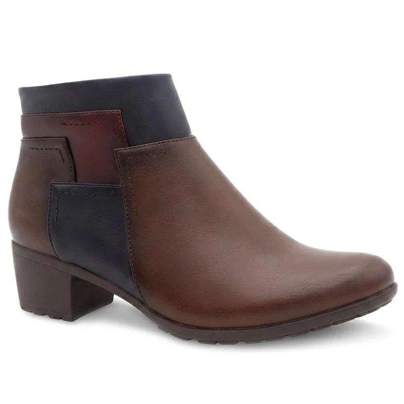 Block Heel Ankle Boots With Inside Zip - WK42005 / 327 940
