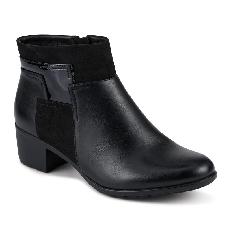Block Heel Ankle Boots With Inside Zip - WK42005 / 327 940
