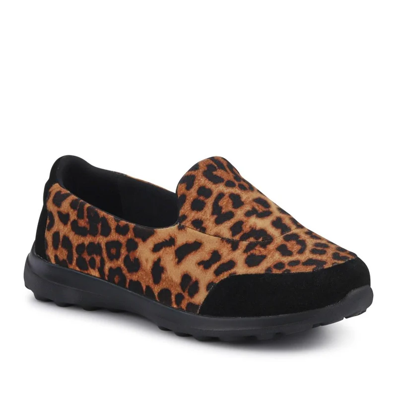 Extra-Wide Slip-On Shoes - DONYA / 326 955 - Leopard