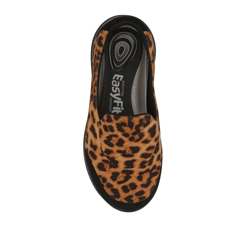 Extra-Wide Slip-On Shoes - DONYA / 326 955 - Leopard