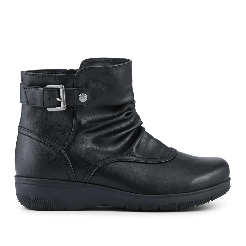 EasyFit Extra Wide Buckled Ankle Boots - WINNIPEG / 328 290 - Black